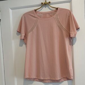 Athleta Light Pink Short Sleeve Top